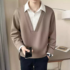 Layered Men's Polo T-Shirt – Classic Fit, Breathable Cotton, Everyday Comfort