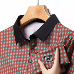 Checks Men's Polo T-Shirt – Classic Fit, Breathable Cotton, Everyday Comfort