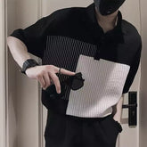 Stripe Men's Polo T-Shirt – Classic Fit, Breathable Cotton, Everyday Comfort