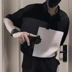 Stripe Men's Polo T-Shirt – Classic Fit, Breathable Cotton, Everyday Comfort