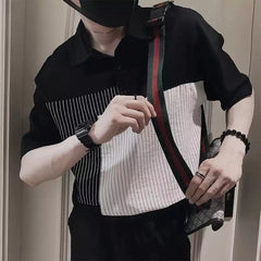 Stripe Men's Polo T-Shirt – Classic Fit, Breathable Cotton, Everyday Comfort