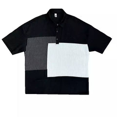 Stripe Men's Polo T-Shirt – Classic Fit, Breathable Cotton, Everyday Comfort
