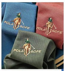 Golf Men's Polo T-Shirt – Classic Fit, Breathable Cotton, Everyday Comfort