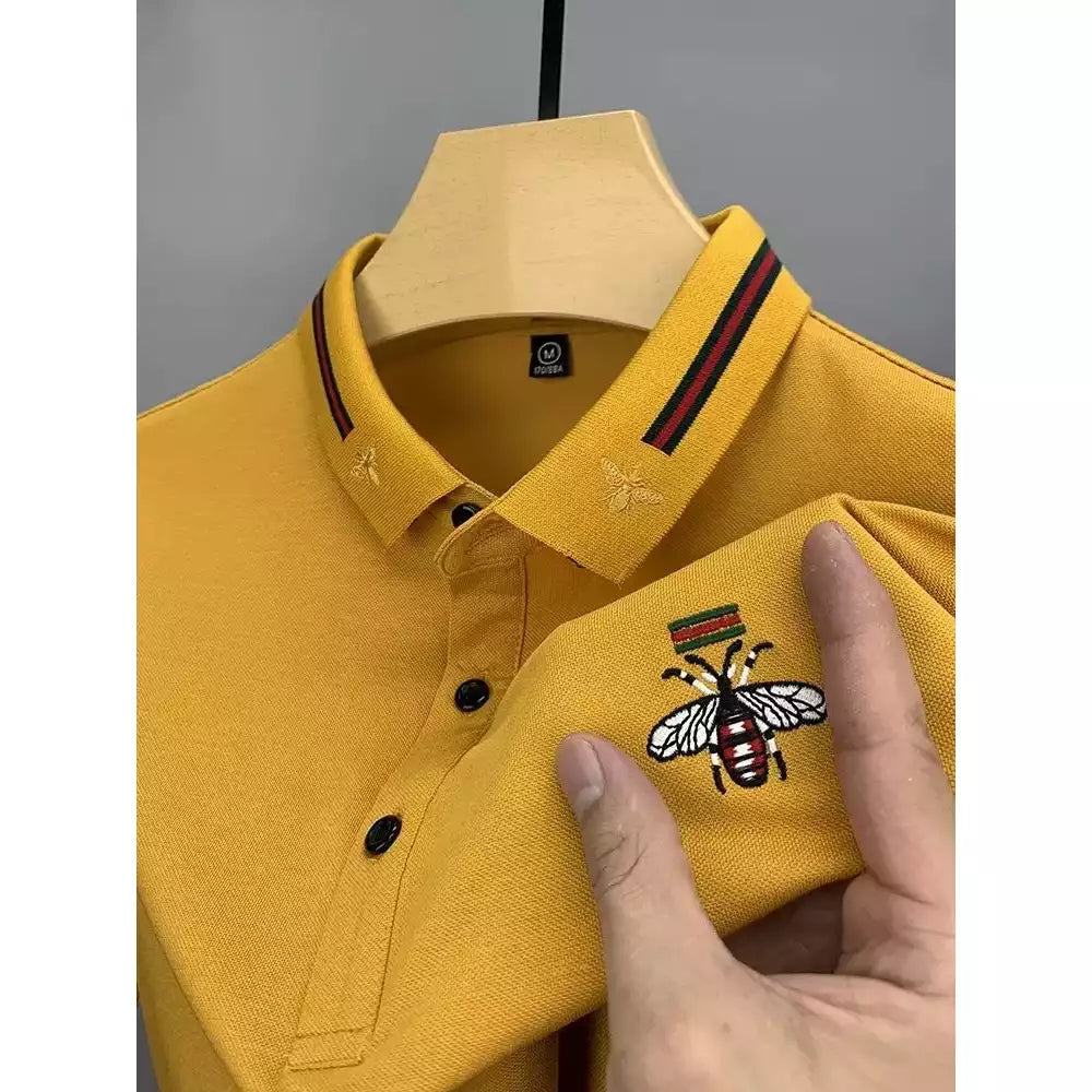 Beetle Logo Printed Men's Polo T-Shirt – Classic Fit, Breathable Cotton, Everyday Comfort