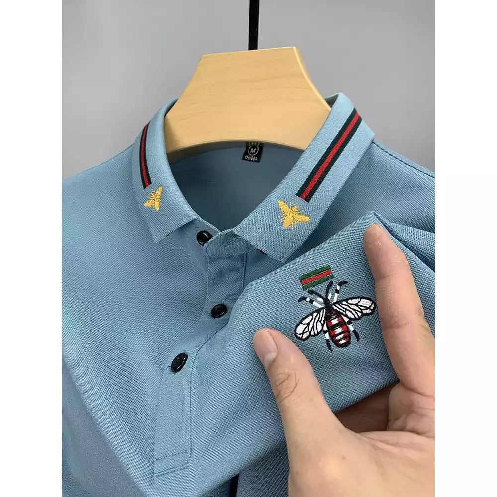 Beetle Logo Printed Men's Polo T-Shirt – Classic Fit, Breathable Cotton, Everyday Comfort