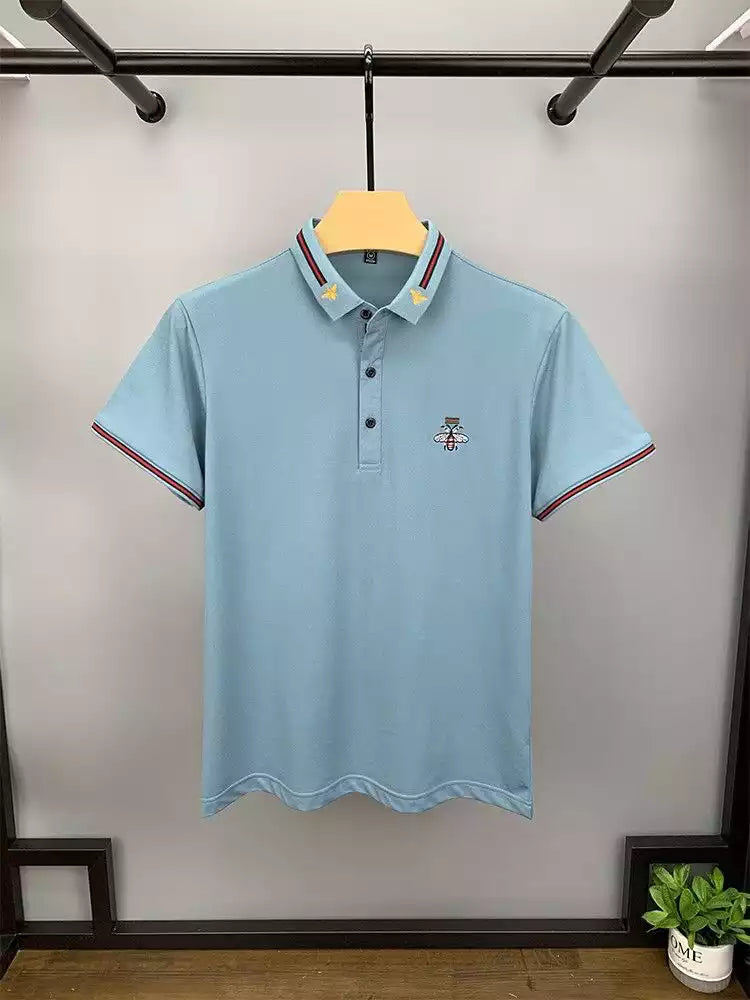 Beetle Logo Printed Men's Polo T-Shirt – Classic Fit, Breathable Cotton, Everyday Comfort