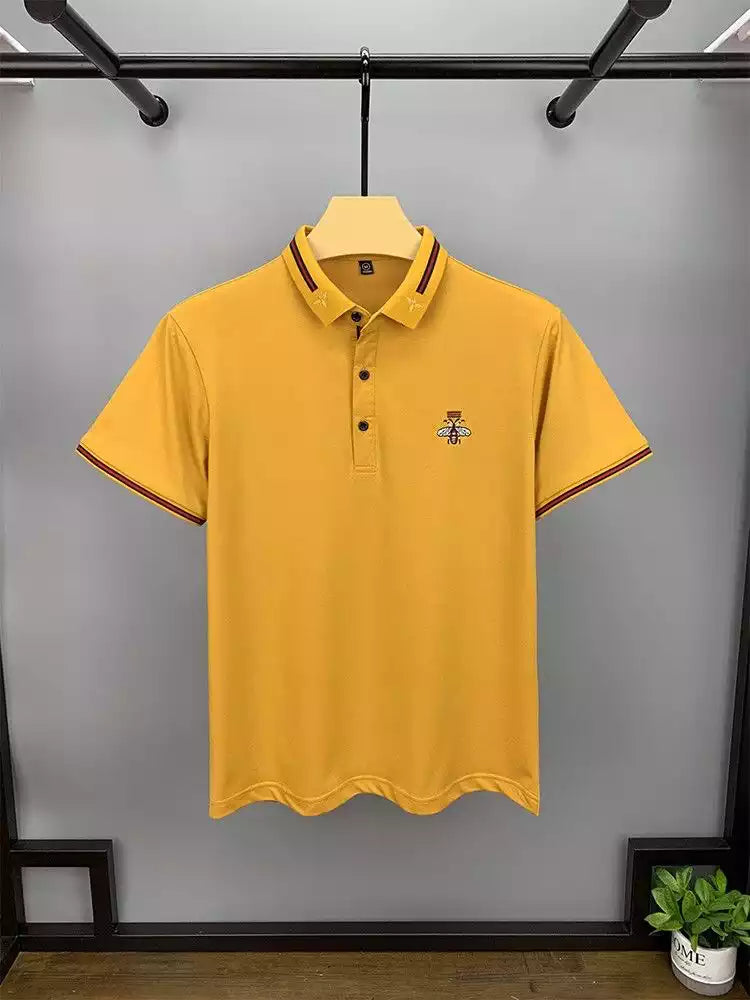 Beetle Logo Printed Men's Polo T-Shirt – Classic Fit, Breathable Cotton, Everyday Comfort