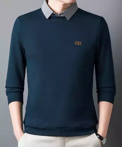 Ribbed Men's Polo T-Shirt – Classic Fit, Breathable Cotton, Everyday Comfort