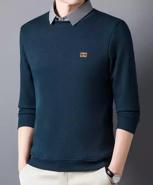 Ribbed Men's Polo T-Shirt – Classic Fit, Breathable Cotton, Everyday Comfort