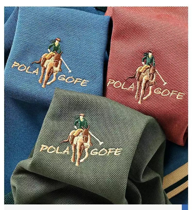 Golf Men's Polo T-Shirt – Classic Fit, Breathable Cotton, Everyday Comfort