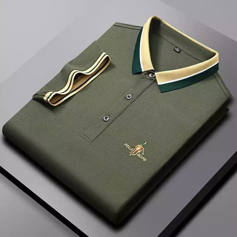 Golf Men's Polo T-Shirt – Classic Fit, Breathable Cotton, Everyday Comfort